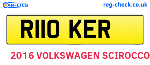 R110KER are the vehicle registration plates.