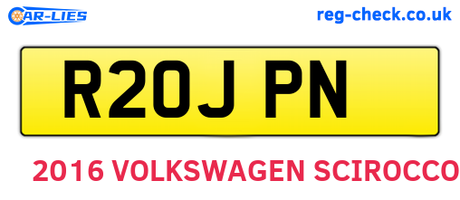 R20JPN are the vehicle registration plates.