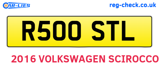 R500STL are the vehicle registration plates.