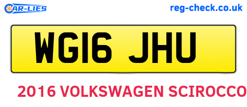 WG16JHU are the vehicle registration plates.