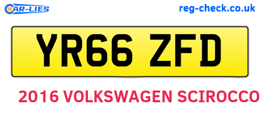 YR66ZFD are the vehicle registration plates.