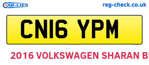 CN16YPM are the vehicle registration plates.