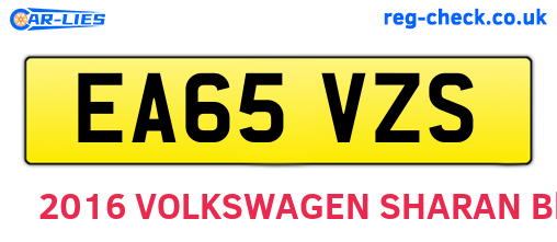 EA65VZS are the vehicle registration plates.