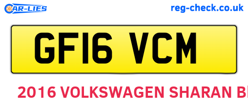 GF16VCM are the vehicle registration plates.