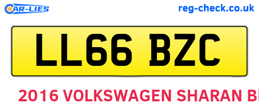 LL66BZC are the vehicle registration plates.
