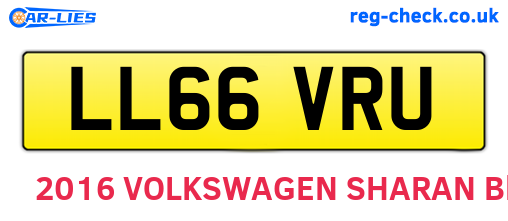 LL66VRU are the vehicle registration plates.