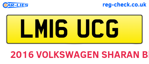 LM16UCG are the vehicle registration plates.