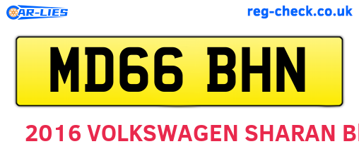 MD66BHN are the vehicle registration plates.