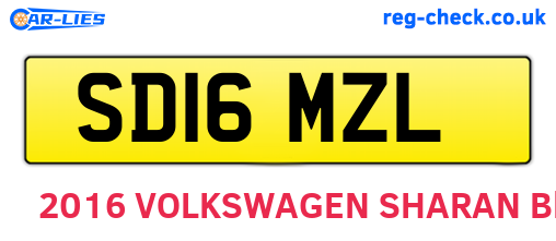 SD16MZL are the vehicle registration plates.