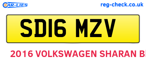 SD16MZV are the vehicle registration plates.