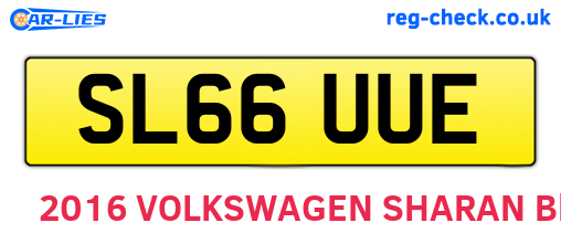 SL66UUE are the vehicle registration plates.