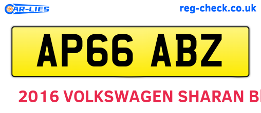 AP66ABZ are the vehicle registration plates.