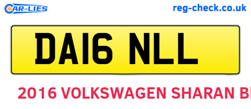 DA16NLL are the vehicle registration plates.