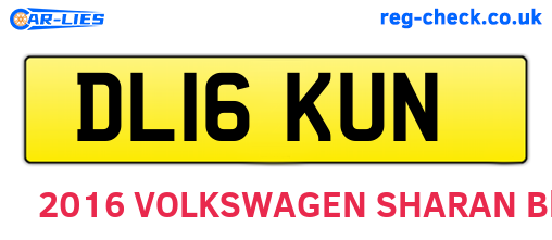DL16KUN are the vehicle registration plates.