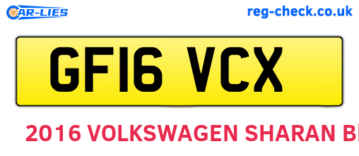 GF16VCX are the vehicle registration plates.