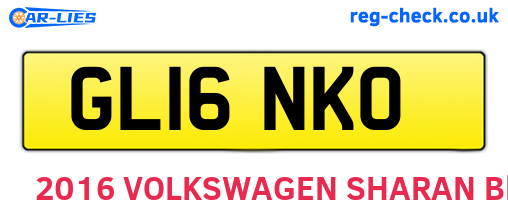 GL16NKO are the vehicle registration plates.