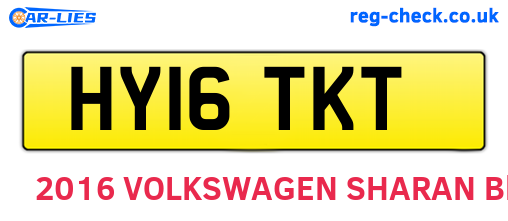 HY16TKT are the vehicle registration plates.