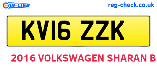 KV16ZZK are the vehicle registration plates.