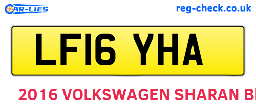LF16YHA are the vehicle registration plates.