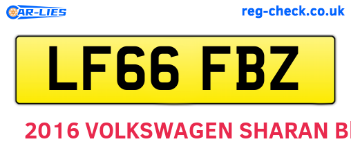 LF66FBZ are the vehicle registration plates.