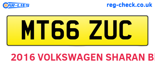MT66ZUC are the vehicle registration plates.