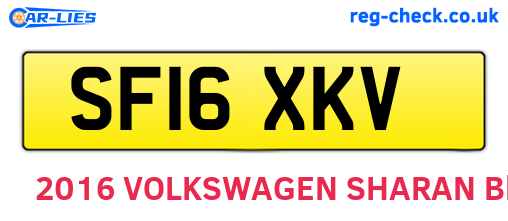 SF16XKV are the vehicle registration plates.