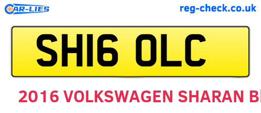 SH16OLC are the vehicle registration plates.