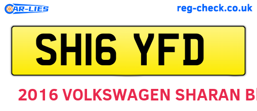 SH16YFD are the vehicle registration plates.