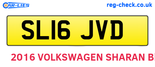 SL16JVD are the vehicle registration plates.