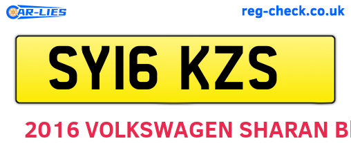 SY16KZS are the vehicle registration plates.