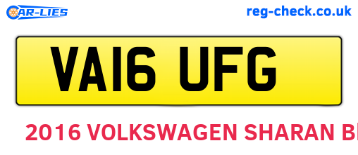 VA16UFG are the vehicle registration plates.