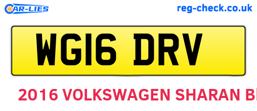 WG16DRV are the vehicle registration plates.
