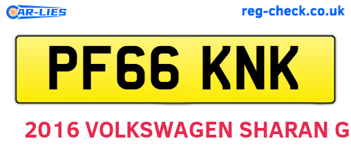 PF66KNK are the vehicle registration plates.