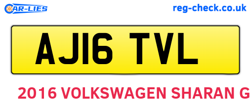 AJ16TVL are the vehicle registration plates.