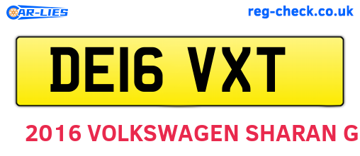 DE16VXT are the vehicle registration plates.