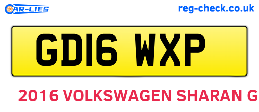 GD16WXP are the vehicle registration plates.
