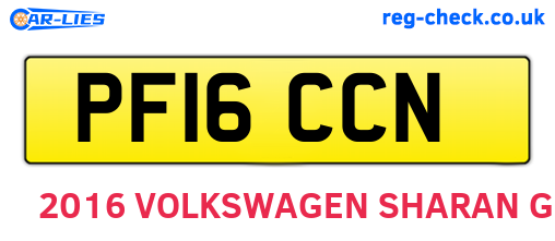 PF16CCN are the vehicle registration plates.