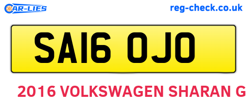 SA16OJO are the vehicle registration plates.
