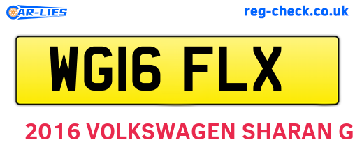 WG16FLX are the vehicle registration plates.