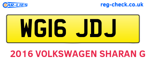 WG16JDJ are the vehicle registration plates.