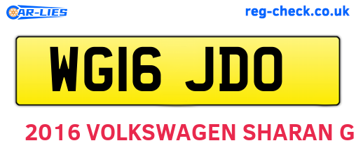 WG16JDO are the vehicle registration plates.