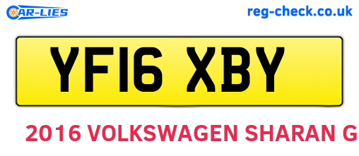 YF16XBY are the vehicle registration plates.