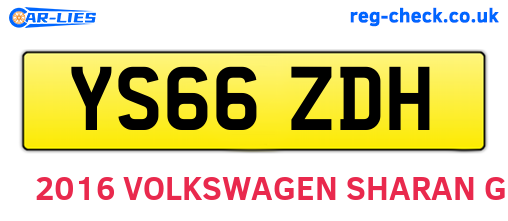 YS66ZDH are the vehicle registration plates.