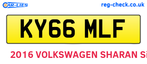 KY66MLF are the vehicle registration plates.