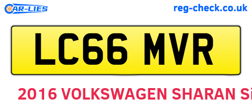LC66MVR are the vehicle registration plates.