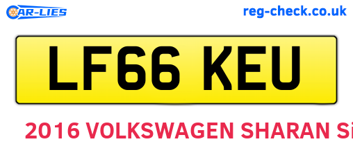 LF66KEU are the vehicle registration plates.