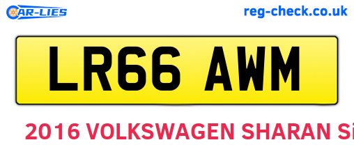 LR66AWM are the vehicle registration plates.
