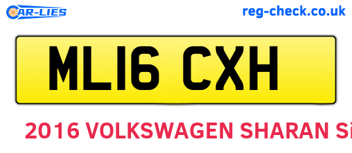 ML16CXH are the vehicle registration plates.
