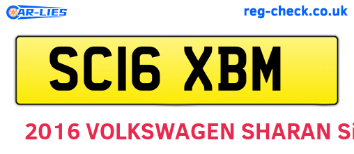 SC16XBM are the vehicle registration plates.