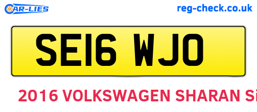 SE16WJO are the vehicle registration plates.
